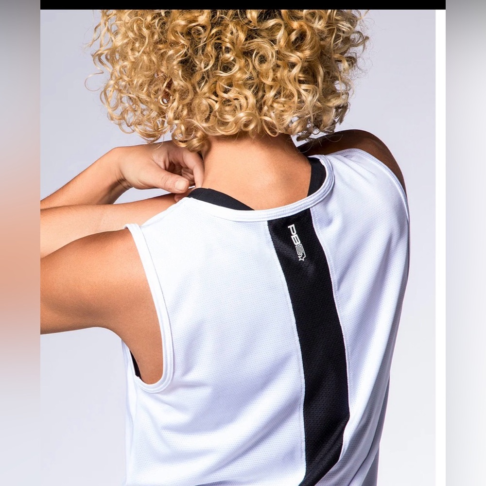 Pickleball shirt New PB5star Black and White tank